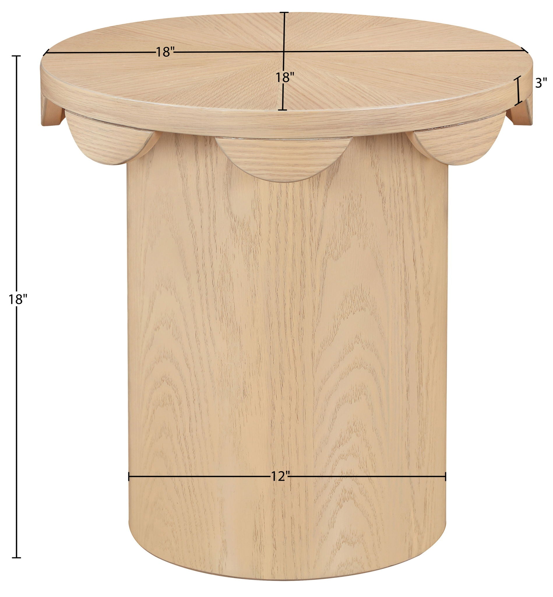 Dahlia - Oak Veneer Table