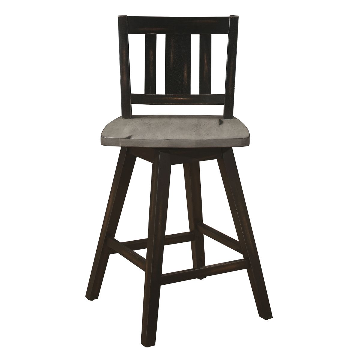 Amsonia - Swivel Counter Height Chair (Set of 2) - Black / Gray