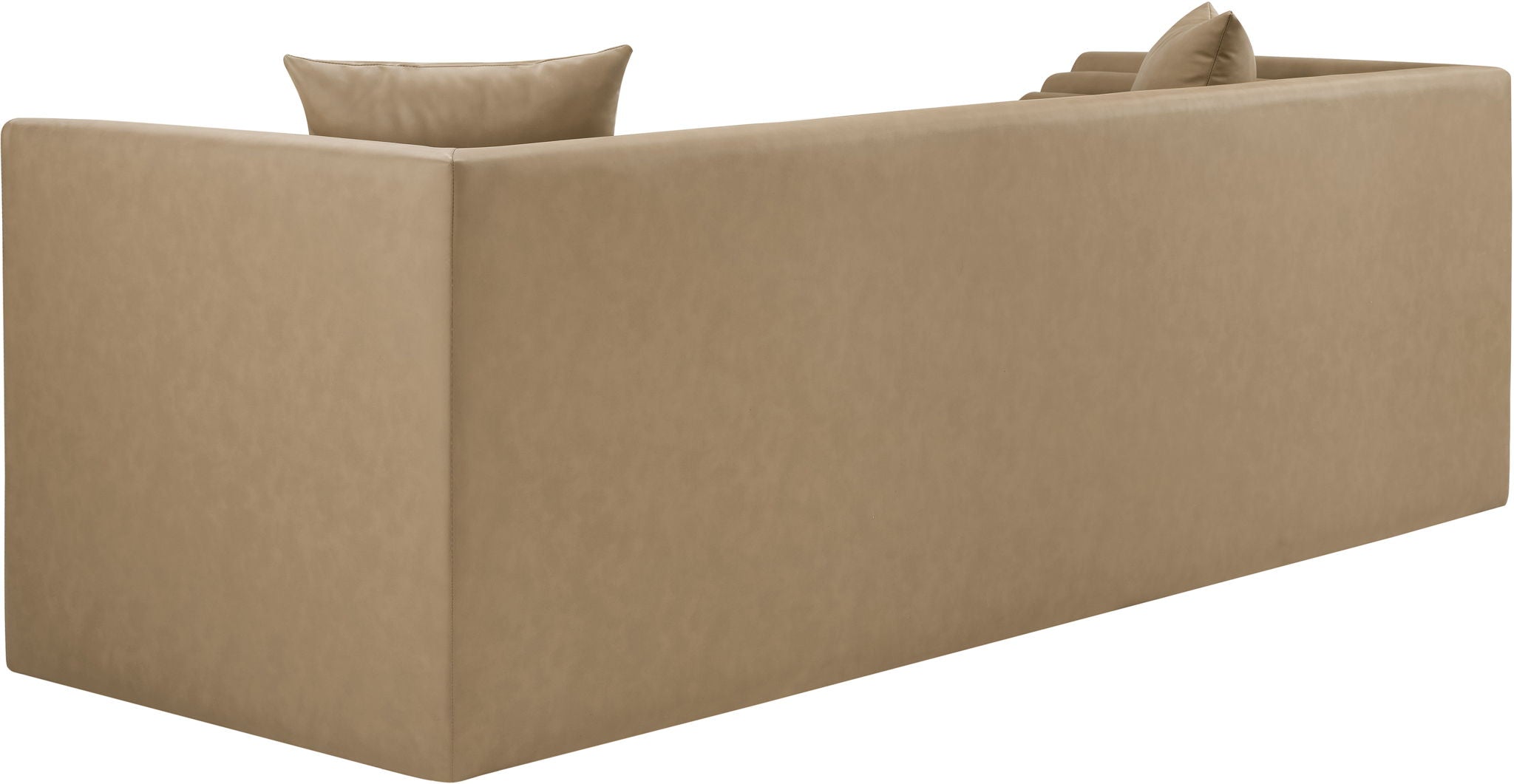 Everett - Vegan Leather 88.5" Upholstered Sofa - Tan