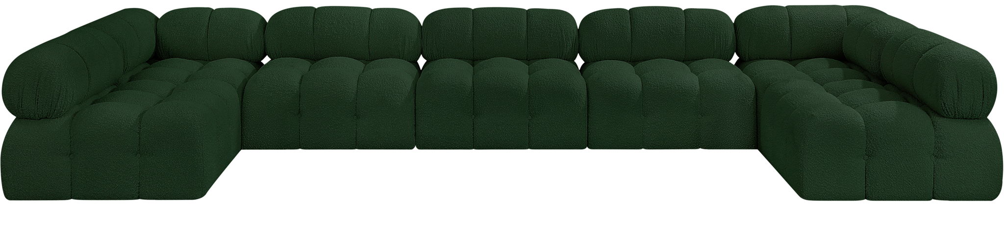 Ames - 7 Piece Boucle Fabric Modular Sectional