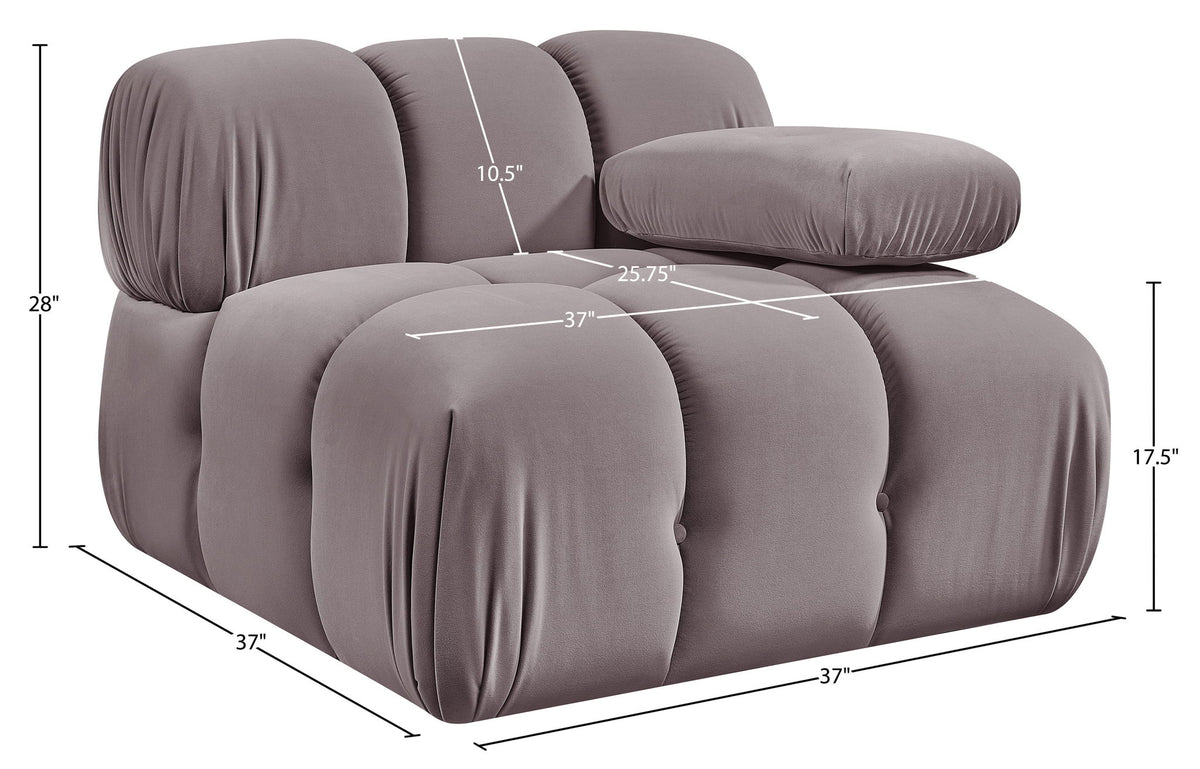Orin - Velvet Performance Fabric Upholstered Modular Chair