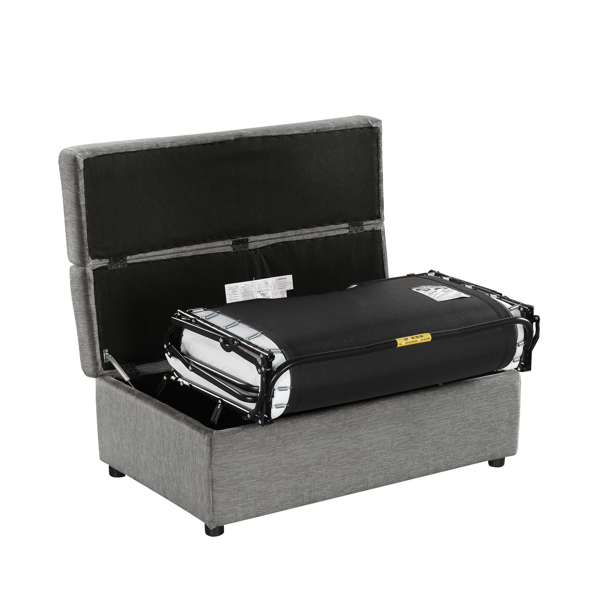 Twin Size Folding Ottoman Sleeper Bed With Mattress Convertible Guest Bed