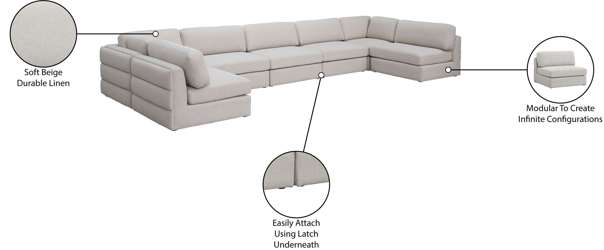 Beckham - 7 Piece Modular Sectional