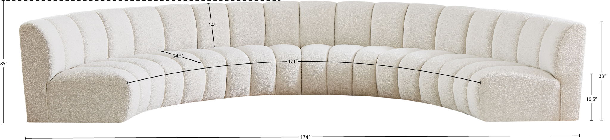 Infinity - 6 Piece Boucle Modular Sectional