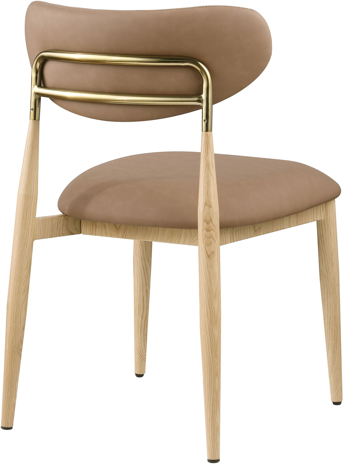 Ronda - Vegan Leather Upholstered Dining Side Chair - Natural Legs