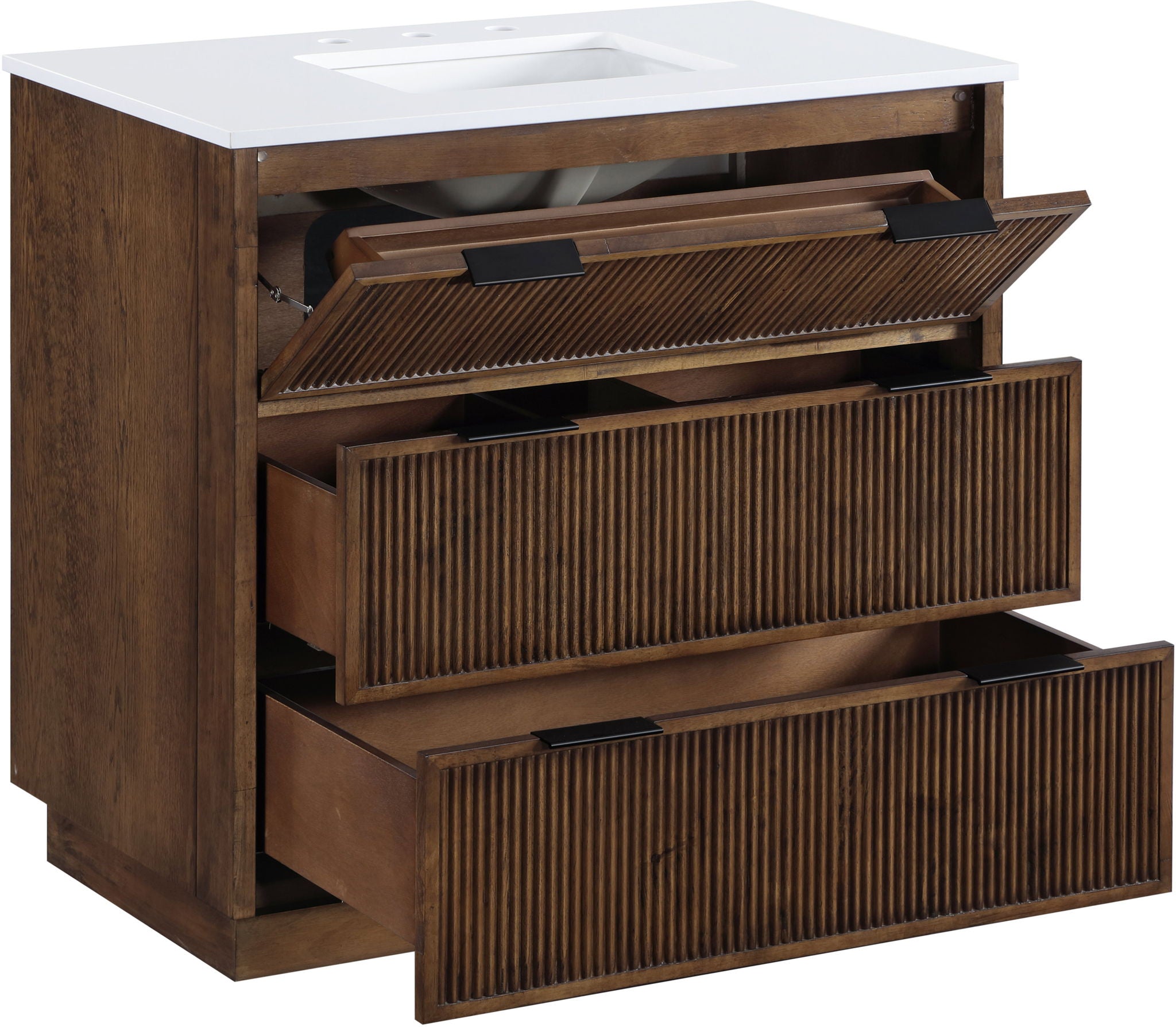 Willard - Engineered Stone And Solid Wood Bathroom Vanity