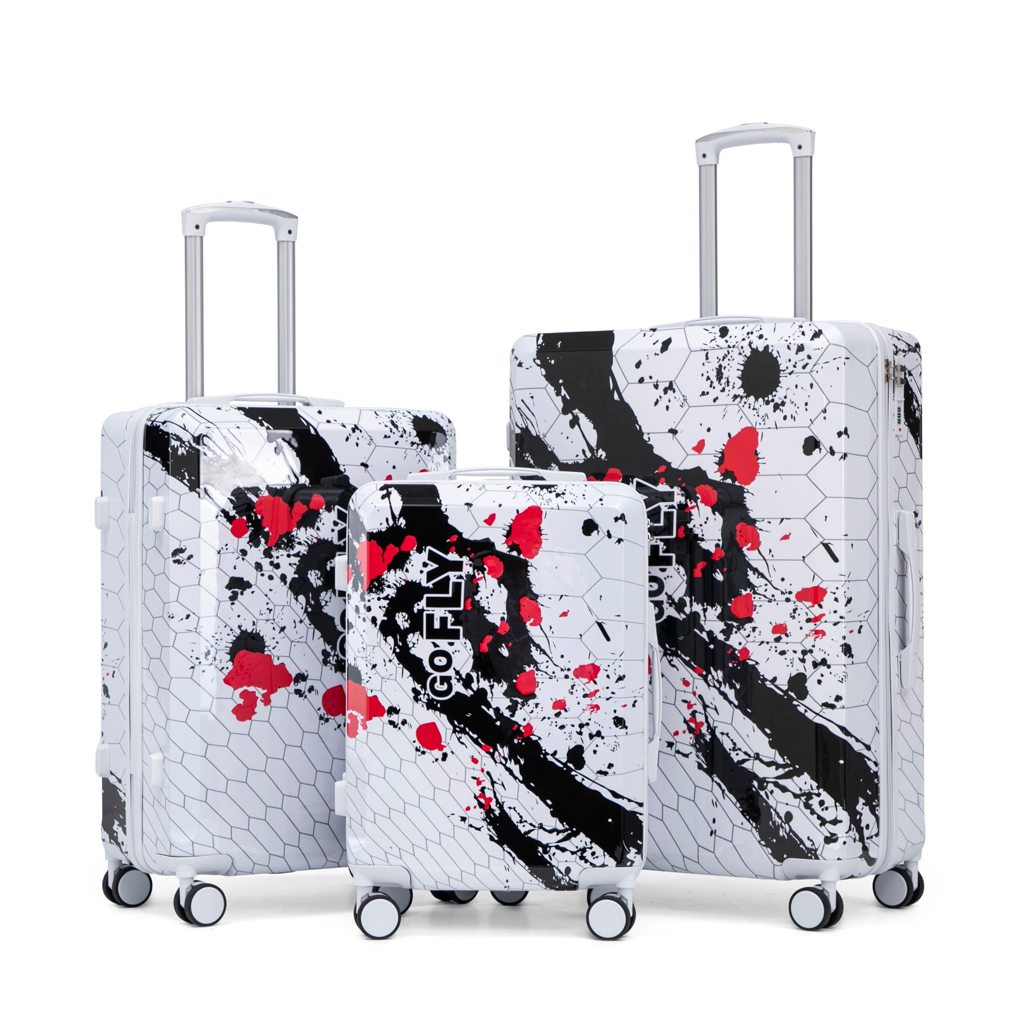 3 Piece With Combination Lock And Silent Wheels