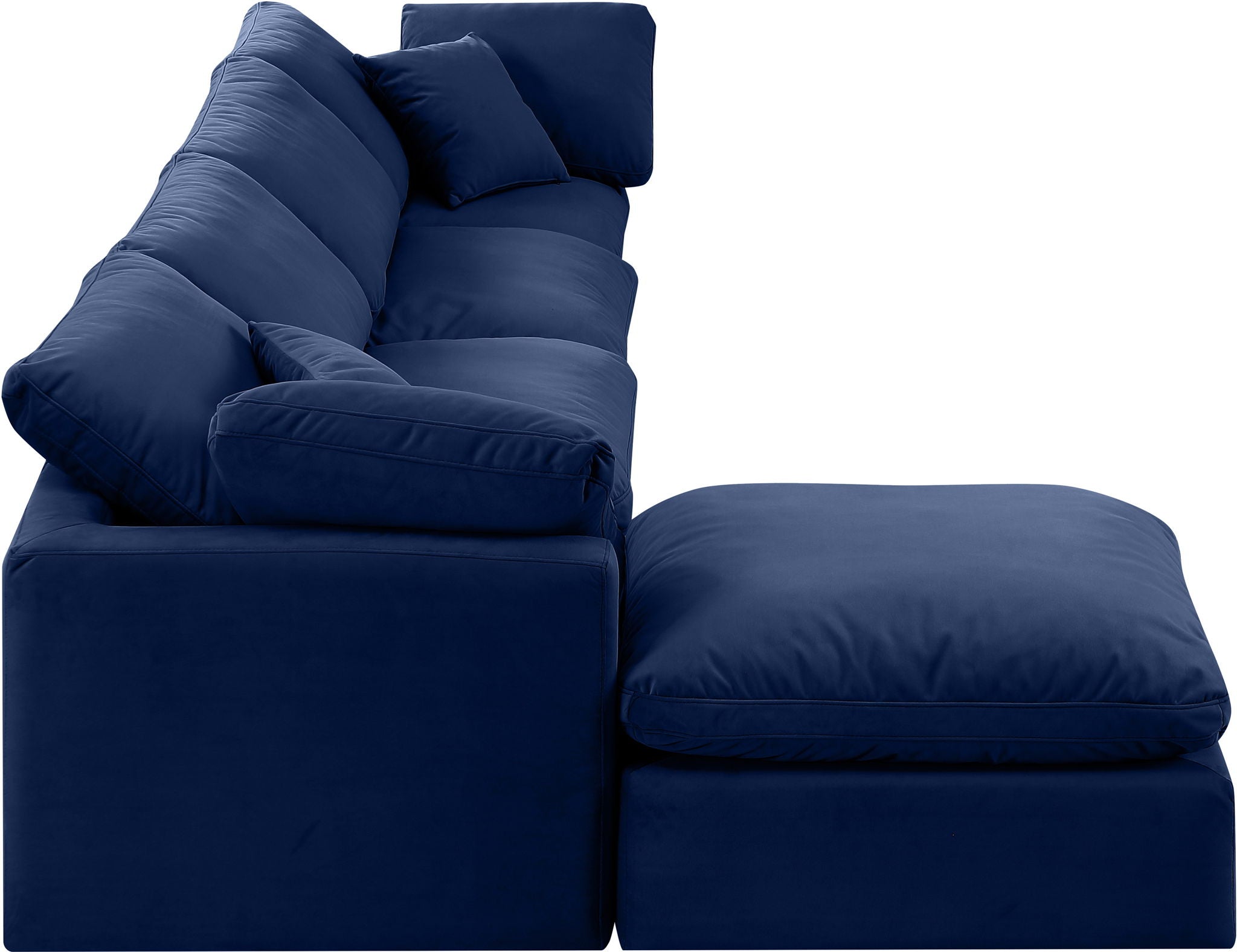 Indulge - Velvet 5 Piece Modular Sectional With Chaise