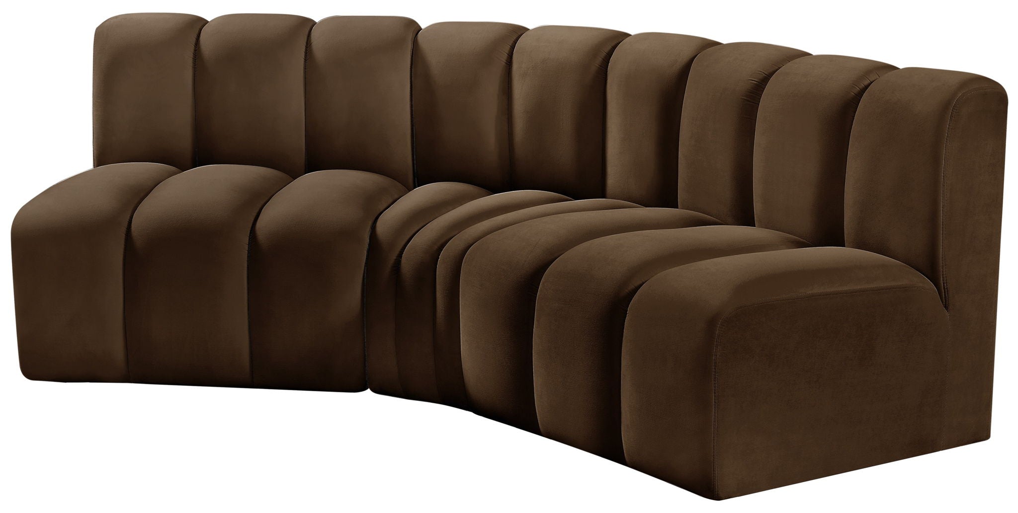 Arc - Velvet 3 Piece Modular Corner Sofa