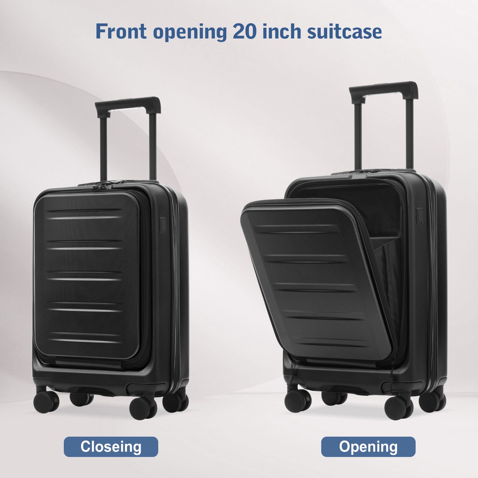 Hardside Luggage Set 5 Piece With Front Opening