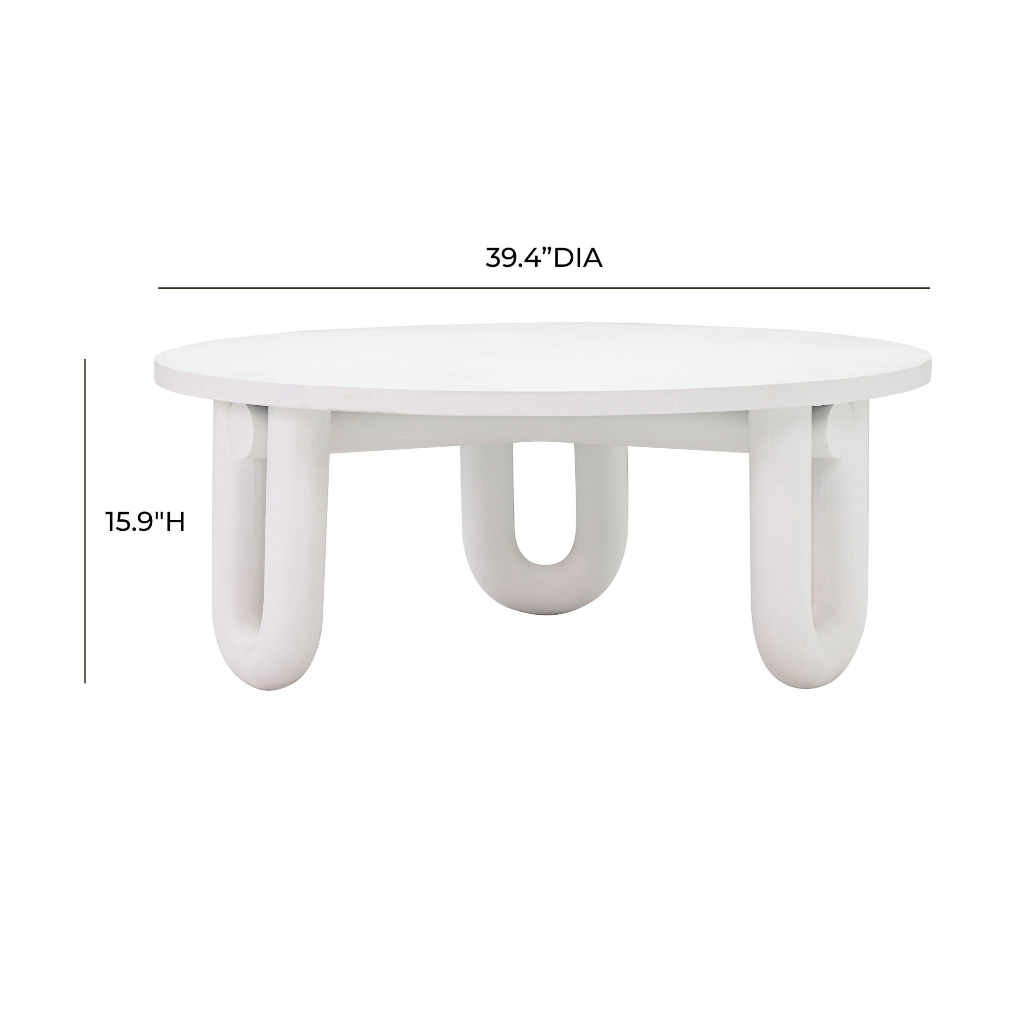 Tildy - Concrete Coffee Table - White