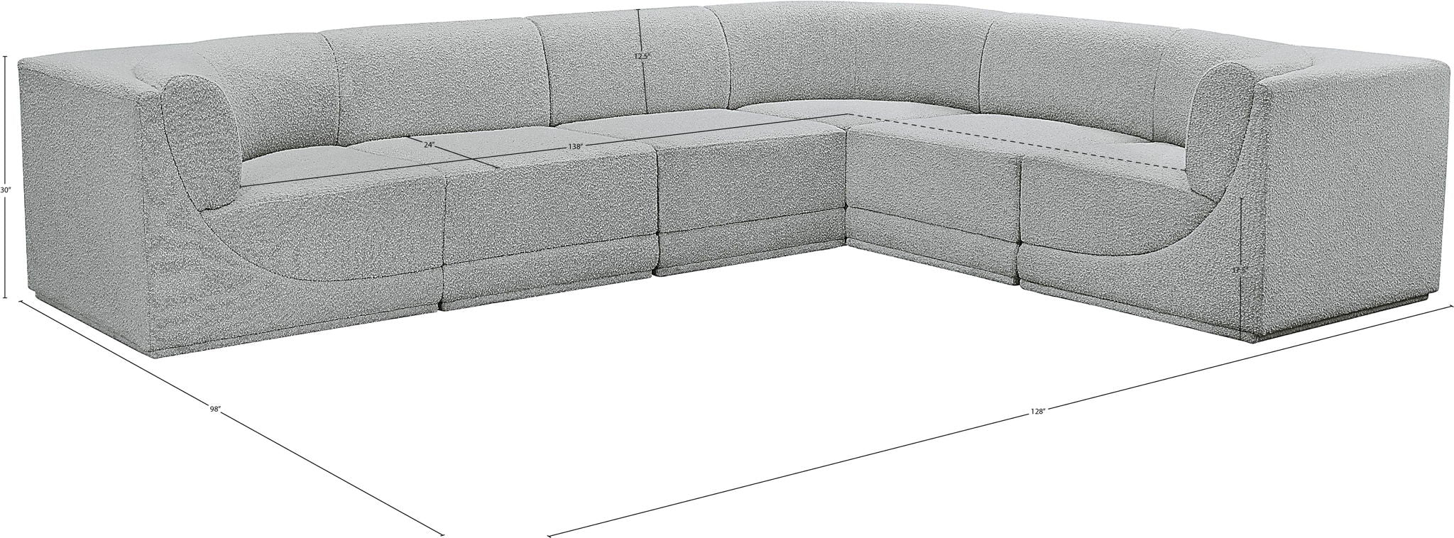 Ollie - 6 Piece Modular Sectional