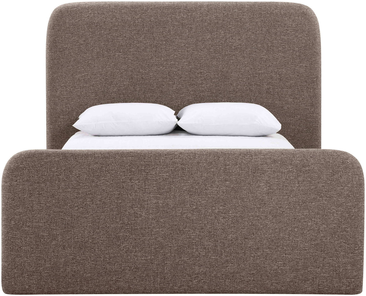 Fira - Linen Textured Fabric Upholstered Bed