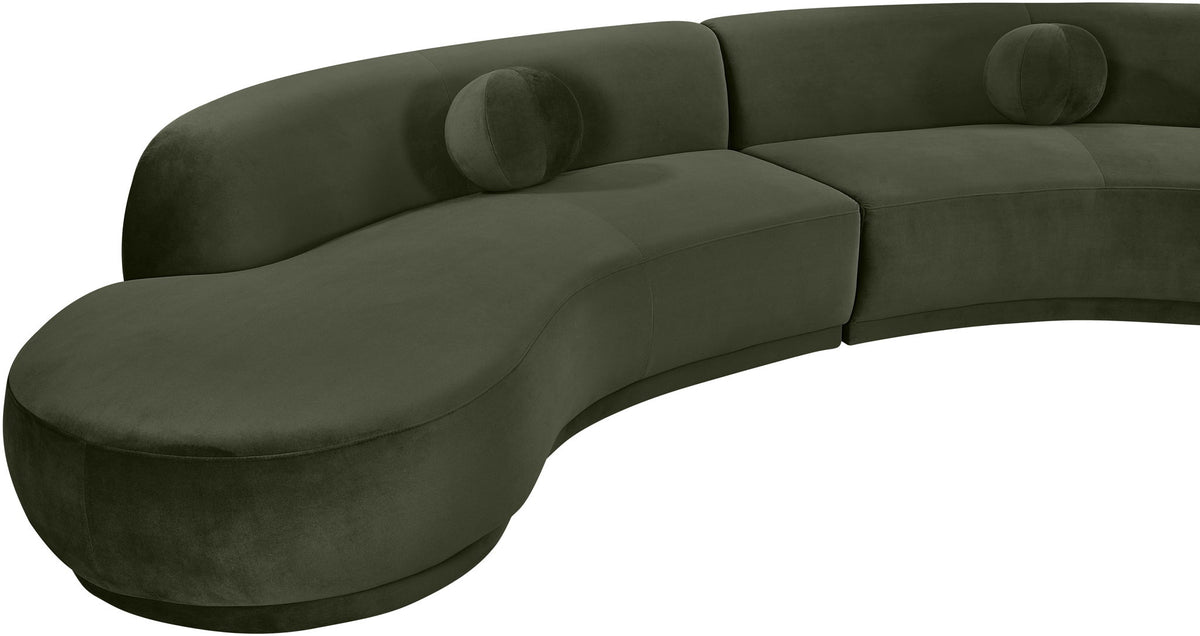 Avra - 189" Velvet Performance Fabric Upholstered Sectional