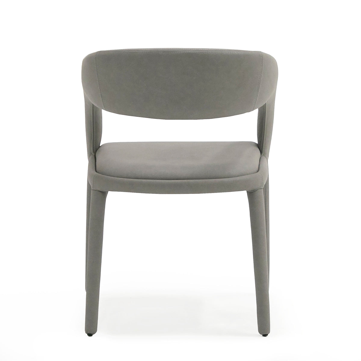 Faerron - Modern Grey Leatherette Dining Chair