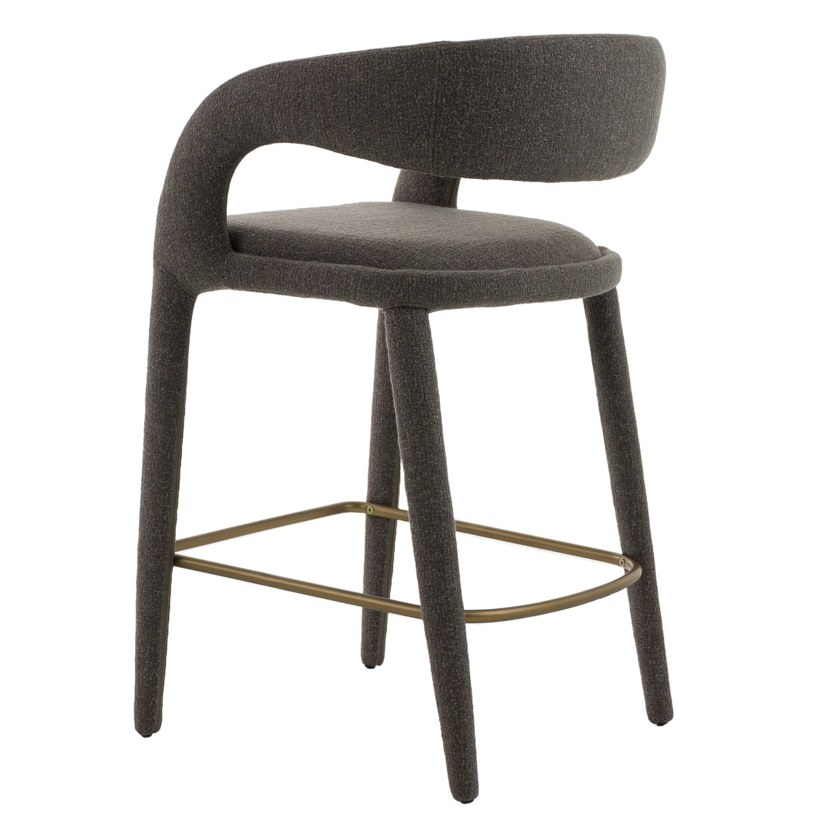 Faerron - Modern Grey Fabric Counter Chair