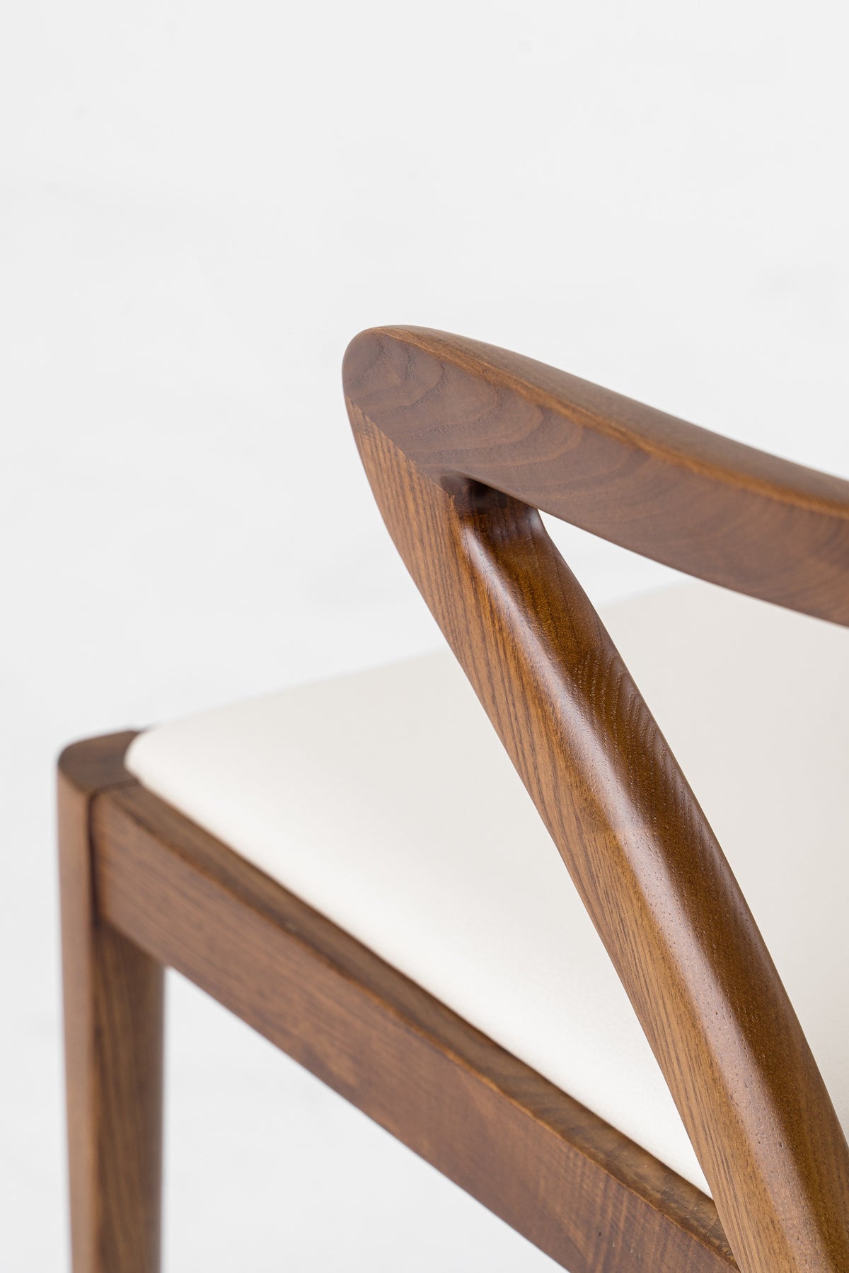 Falcon Mid-Century Walnut and Cream Dining Chair