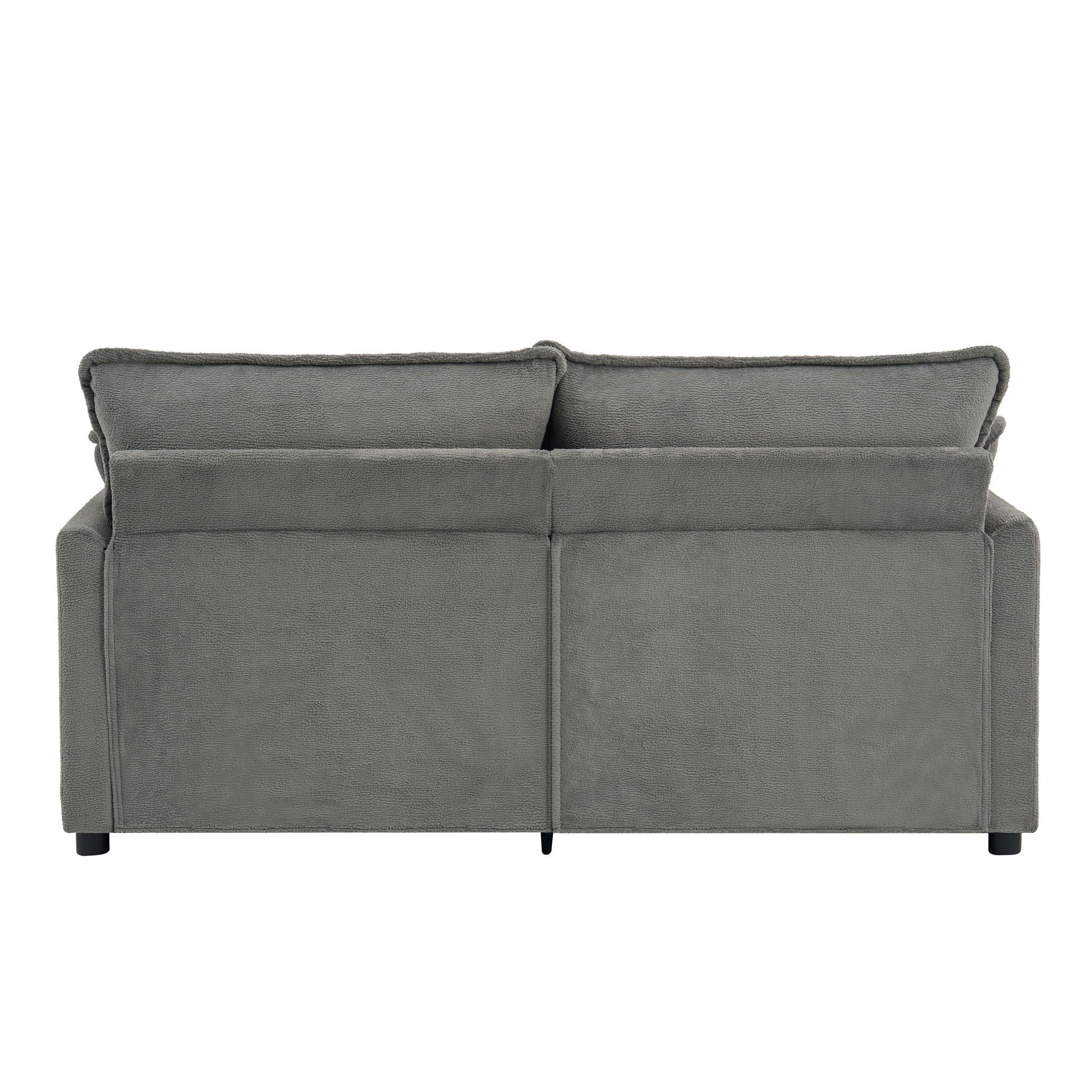 Modern Loveseat Sofa, Upholstered Couch With Side Storage Pockets