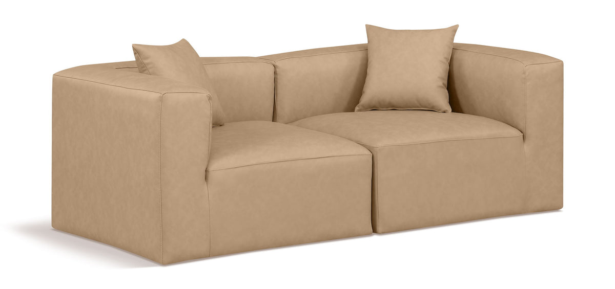 Cube - Modular 2 Piece Sofa - Tan