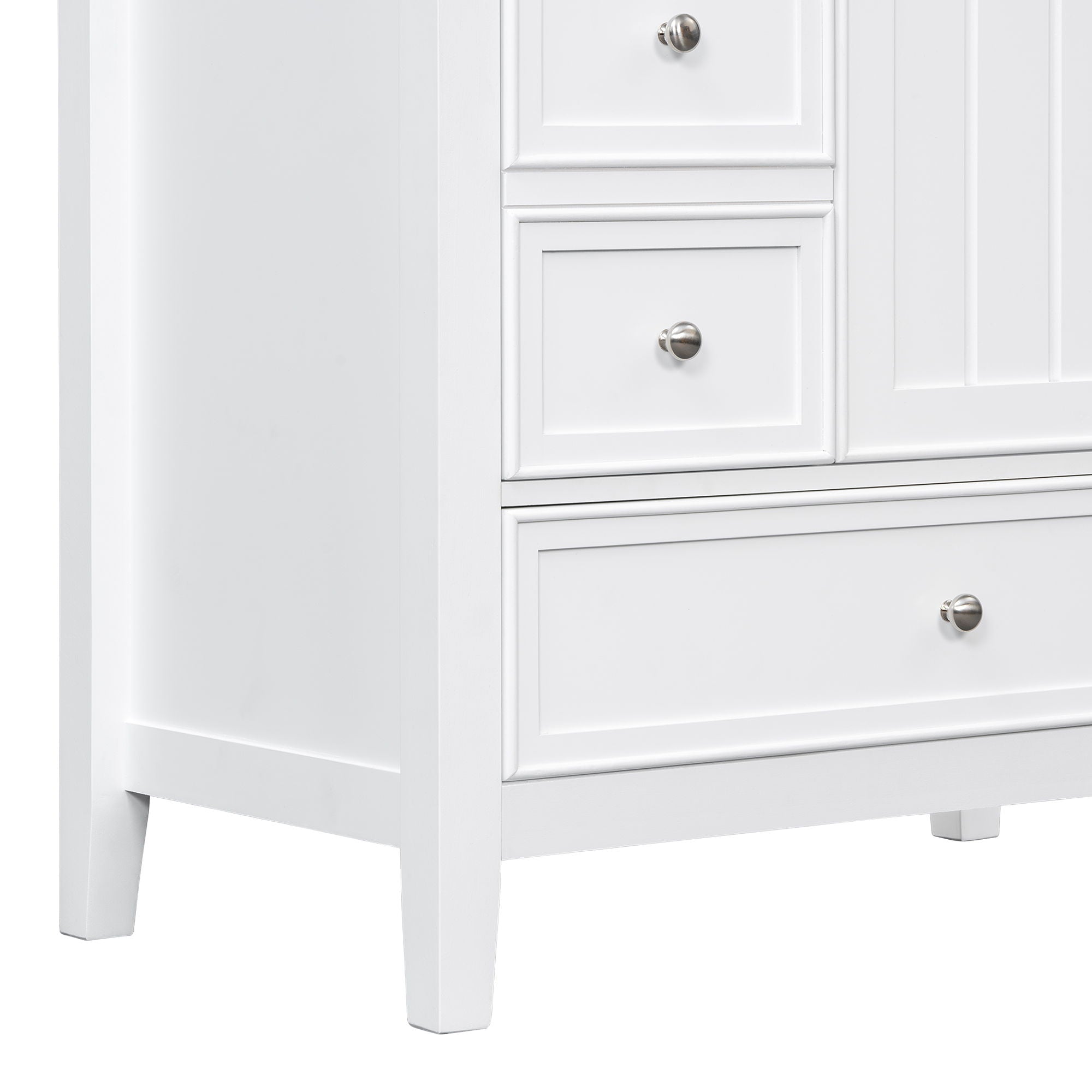 Modern Bathroom Vanity With Sink, 1 Cabinet & 3 Drawers