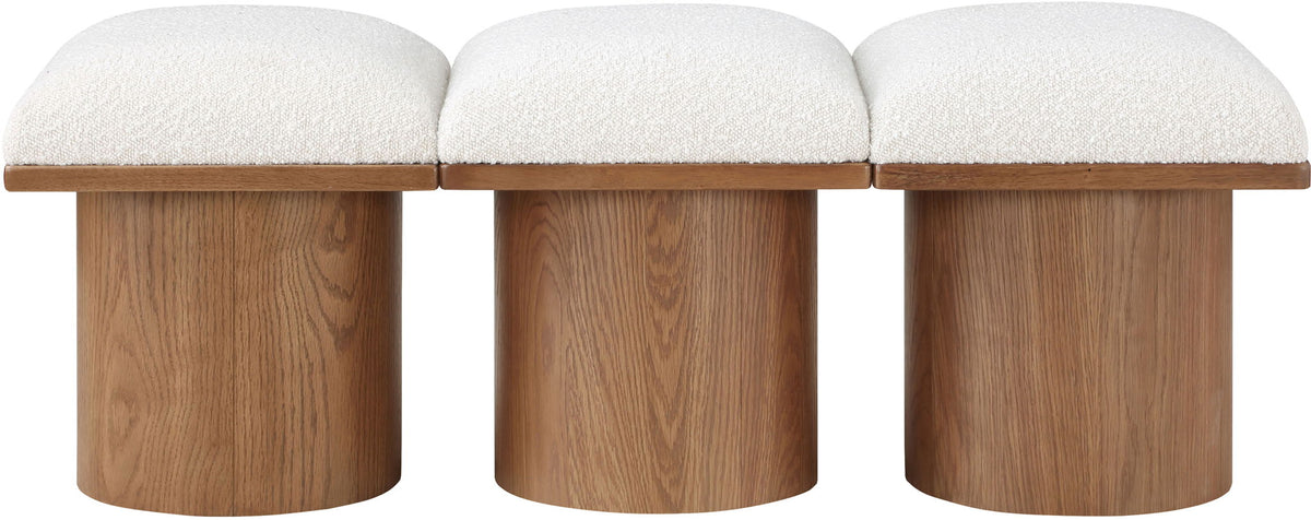 Pavilion - 3 Piece Modular Bench With Brown Base