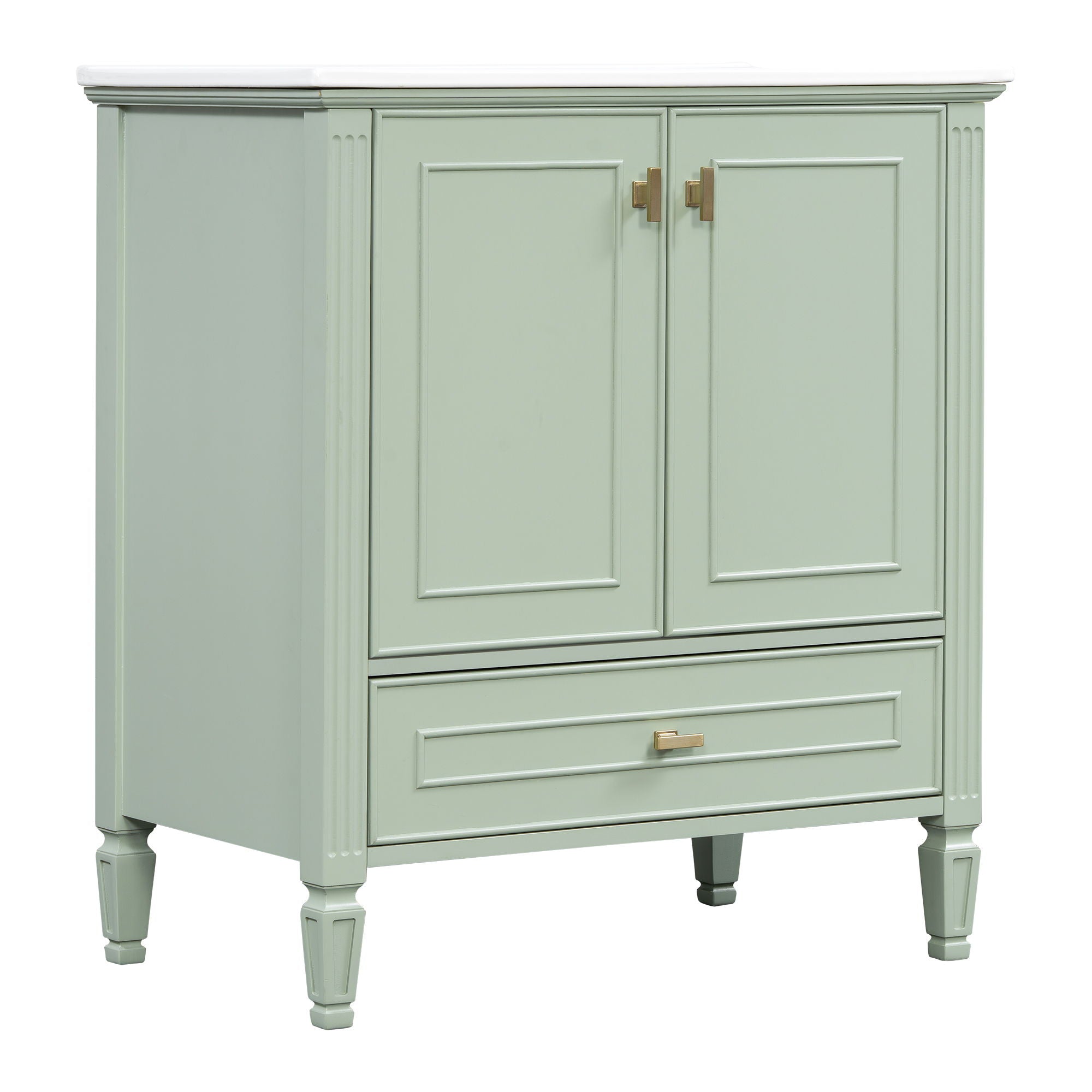 Freestanding Vanity With 1 Drawer & 2 Soft Close Doors With Door Mounted Storage