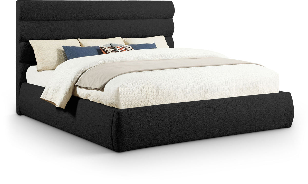 Adam - Boucle Fabric Bed With 52" Headboard