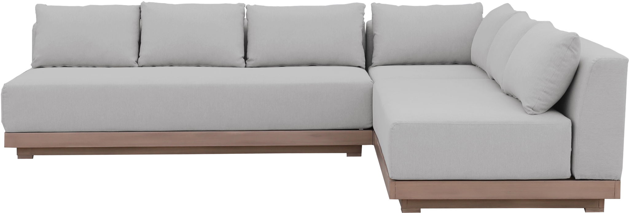 Solace - Olefin Performance Fabric 3 Piece Outdoor Patio Modular Sectional (Sofa, Loveseat & Corner Chair)