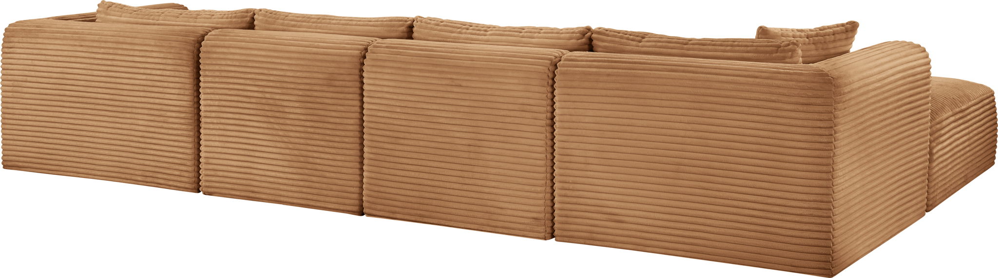 Shaggy - Fabric 5 Piece Modular Sectional With Chaise And Ottoman