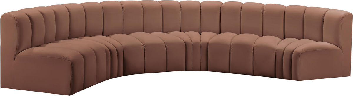 Arc - Faux Leather 6 Piece U-Shaped Modular Sofa