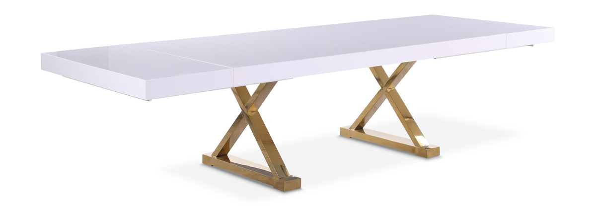 Excel - Extendable Dining Table with Gold Base