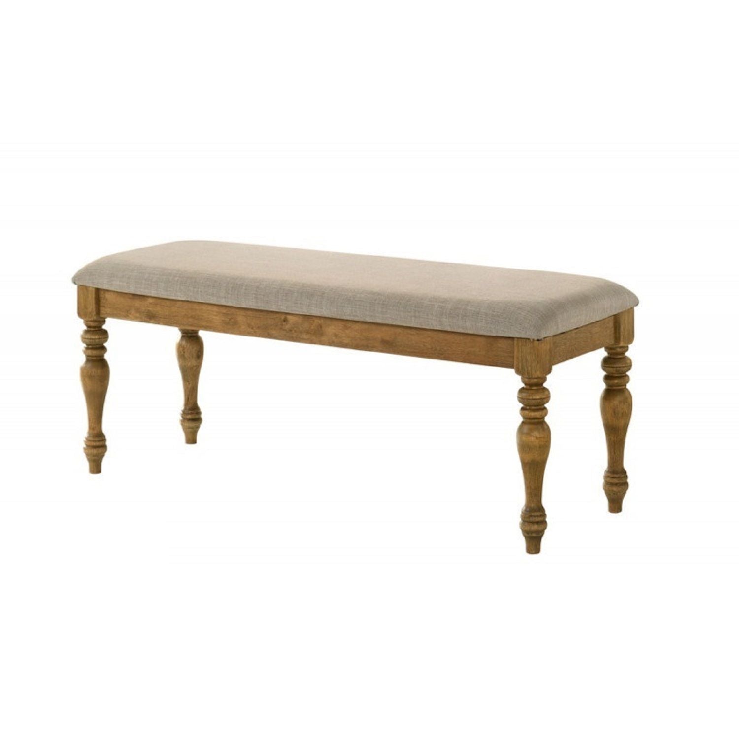 Dining Bench With Cushion - Brown
