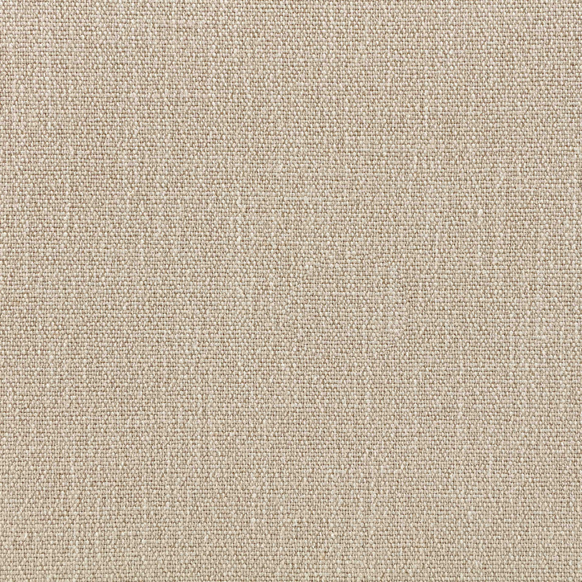 Larea - Linen Textured Fabric Upholstered Ottoman - Walnut Base