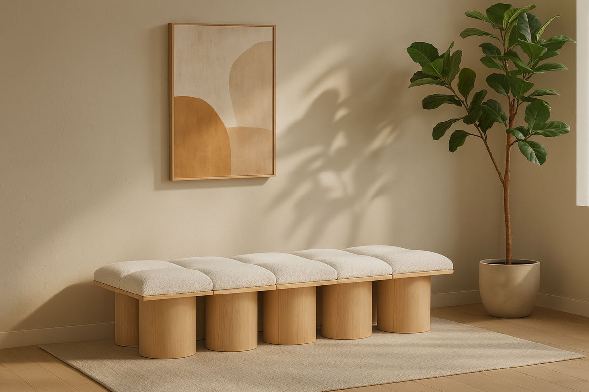 Pavilion - 10 Piece Modular Bench With Natural Base