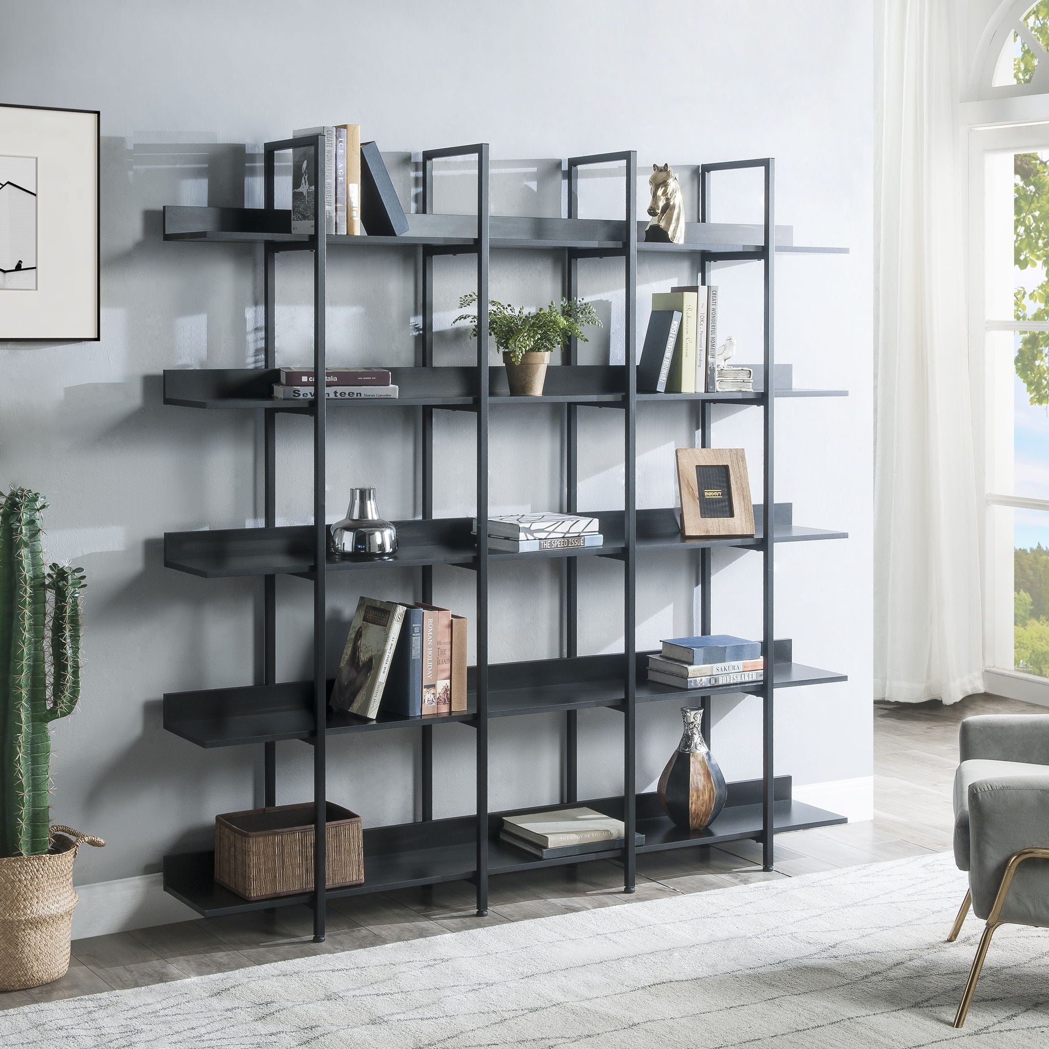 Vintage Industrial 5 Tier Bookcase
