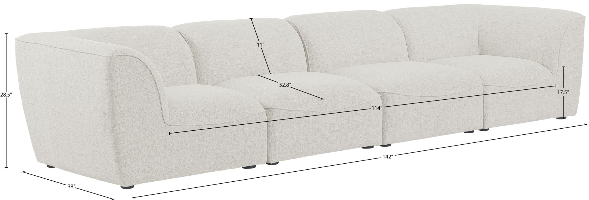 Miramar - 4 Seat Modular Sofa