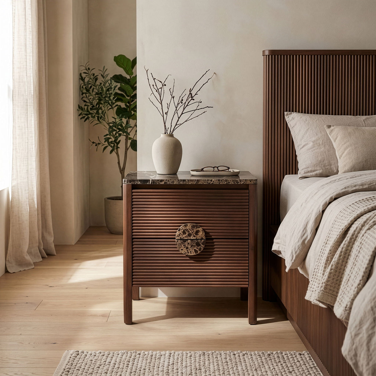 Varenna - 22" Acacia Wood Nightstand