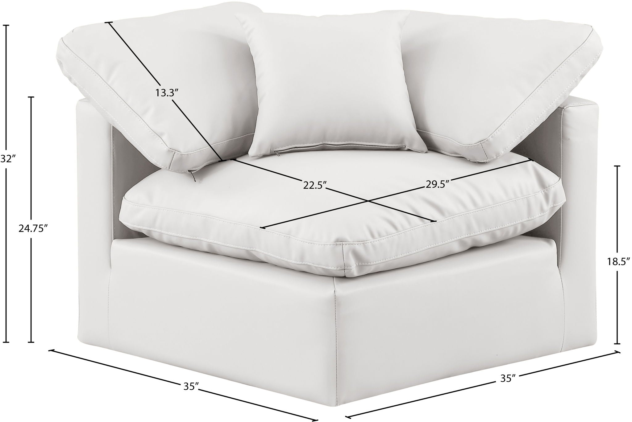 Indulge - Faux Leather Corner Chair