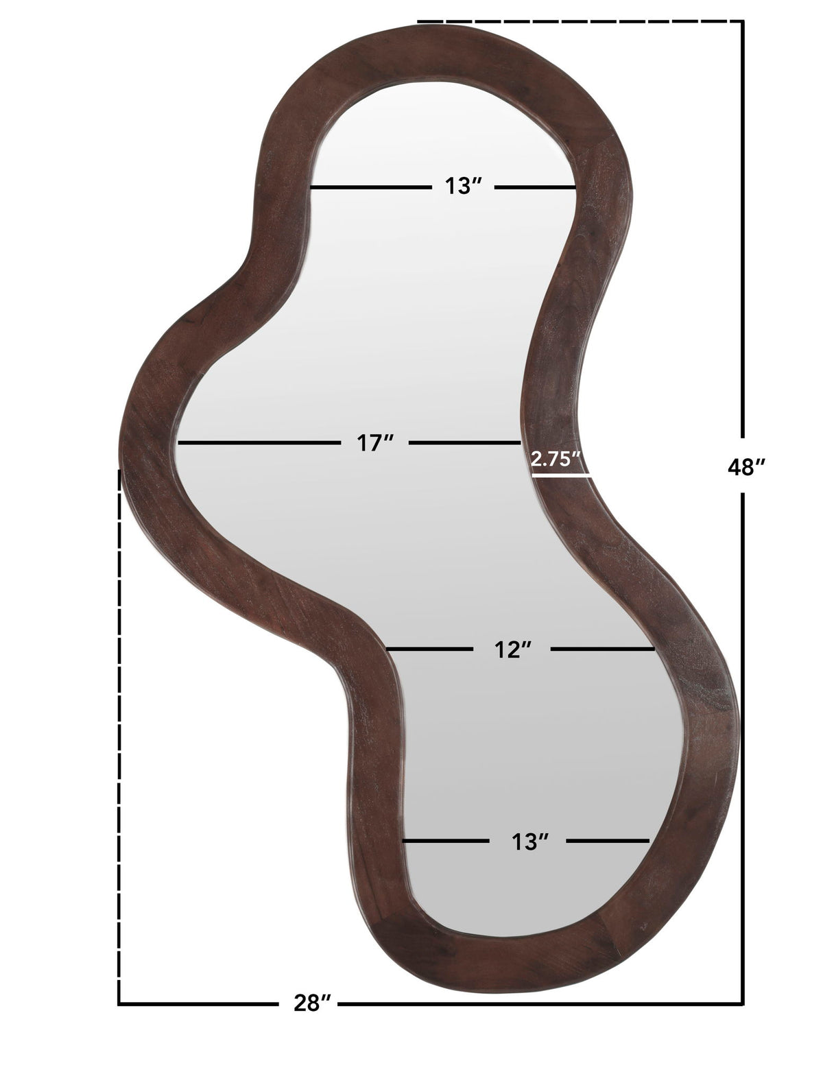 Oblique - Mirror - Wood