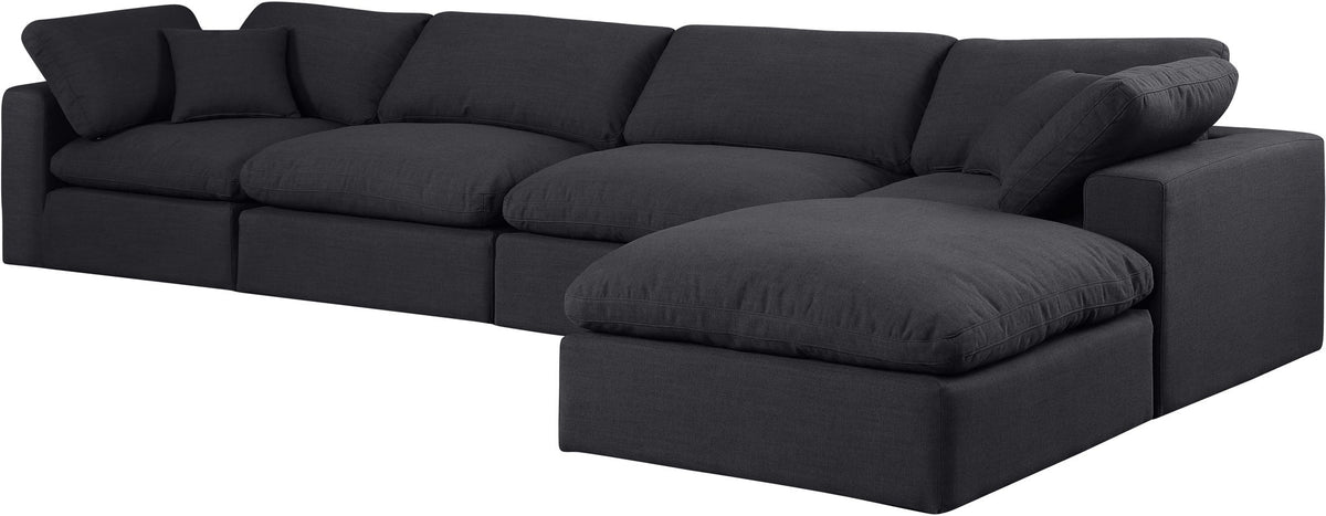 Comfy - 5 Piece Linen Modular Sectional With Chaise
