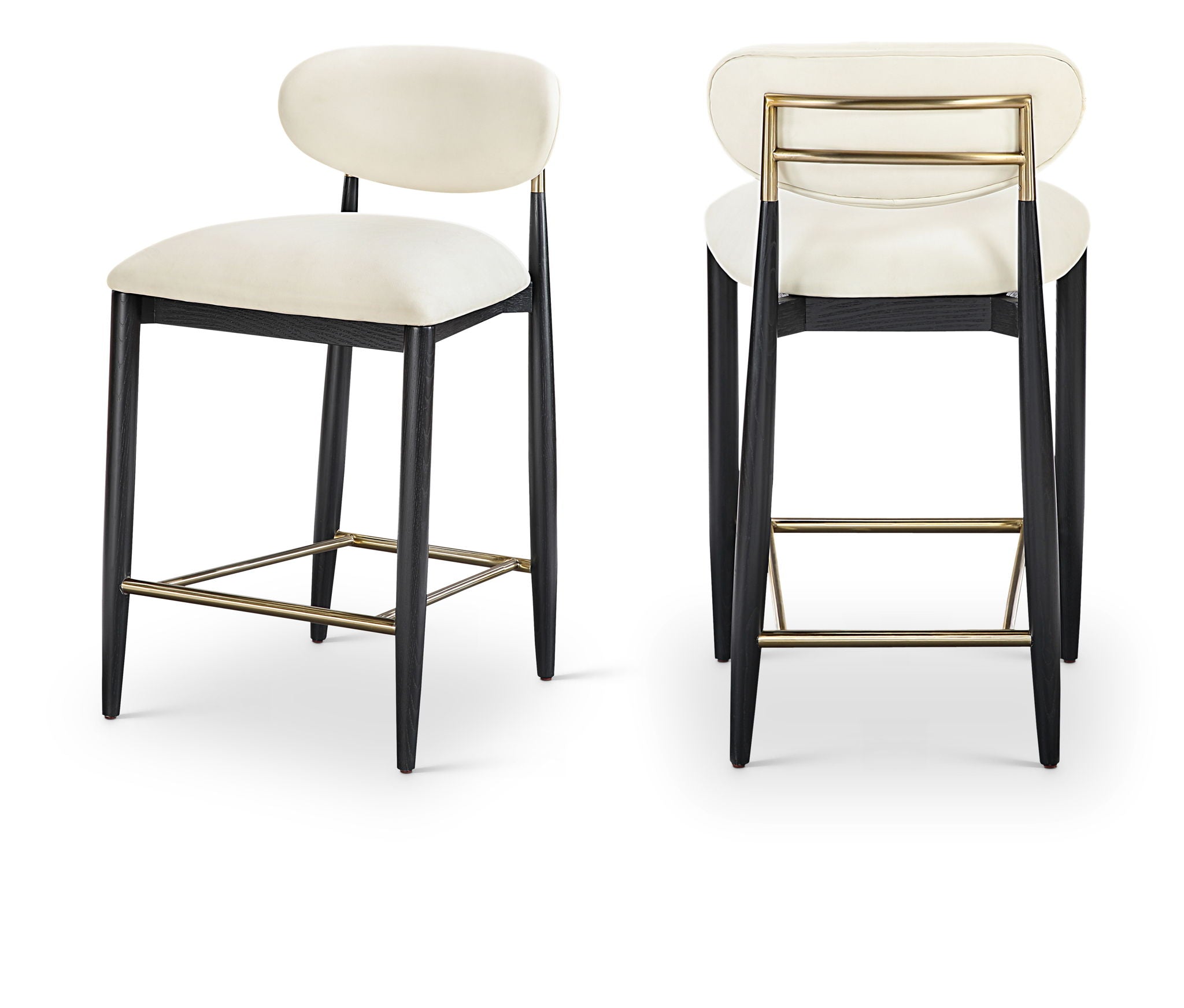 Riccio - Stool - Black And Gold Frame