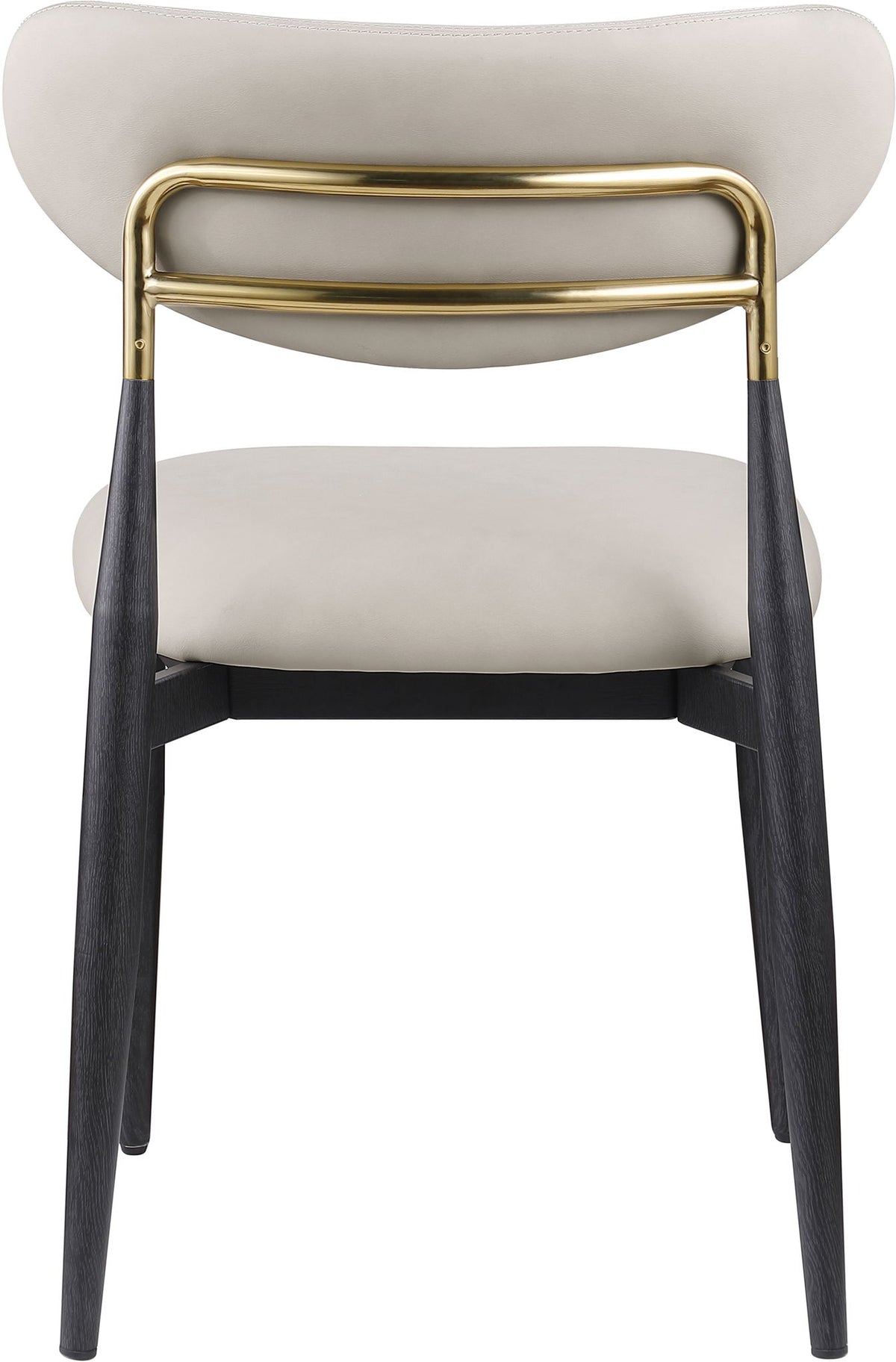 Ronda - Vegan Leather Upholstered Dining Side Chair - Black Legs