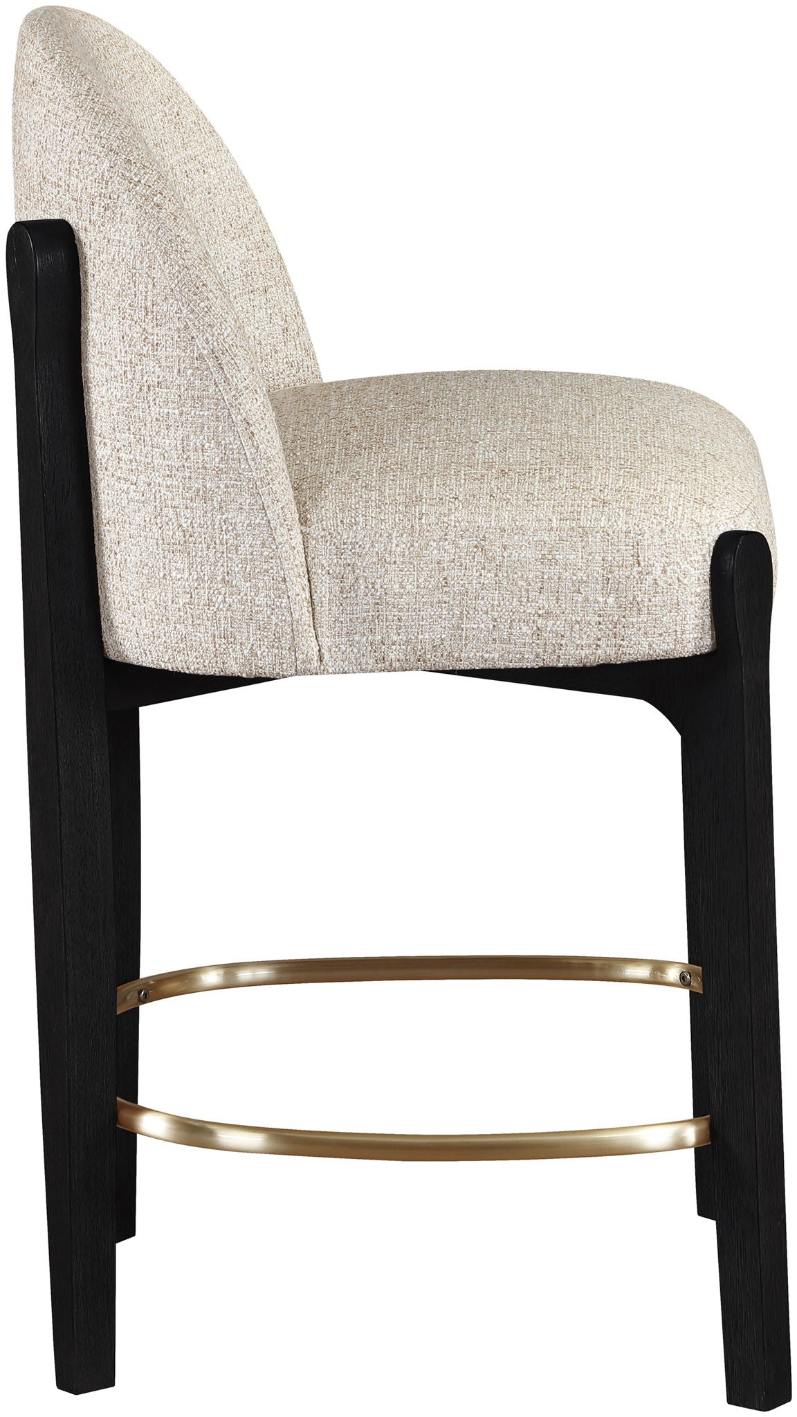 Torino - Counter Stool With Brushed Black Base