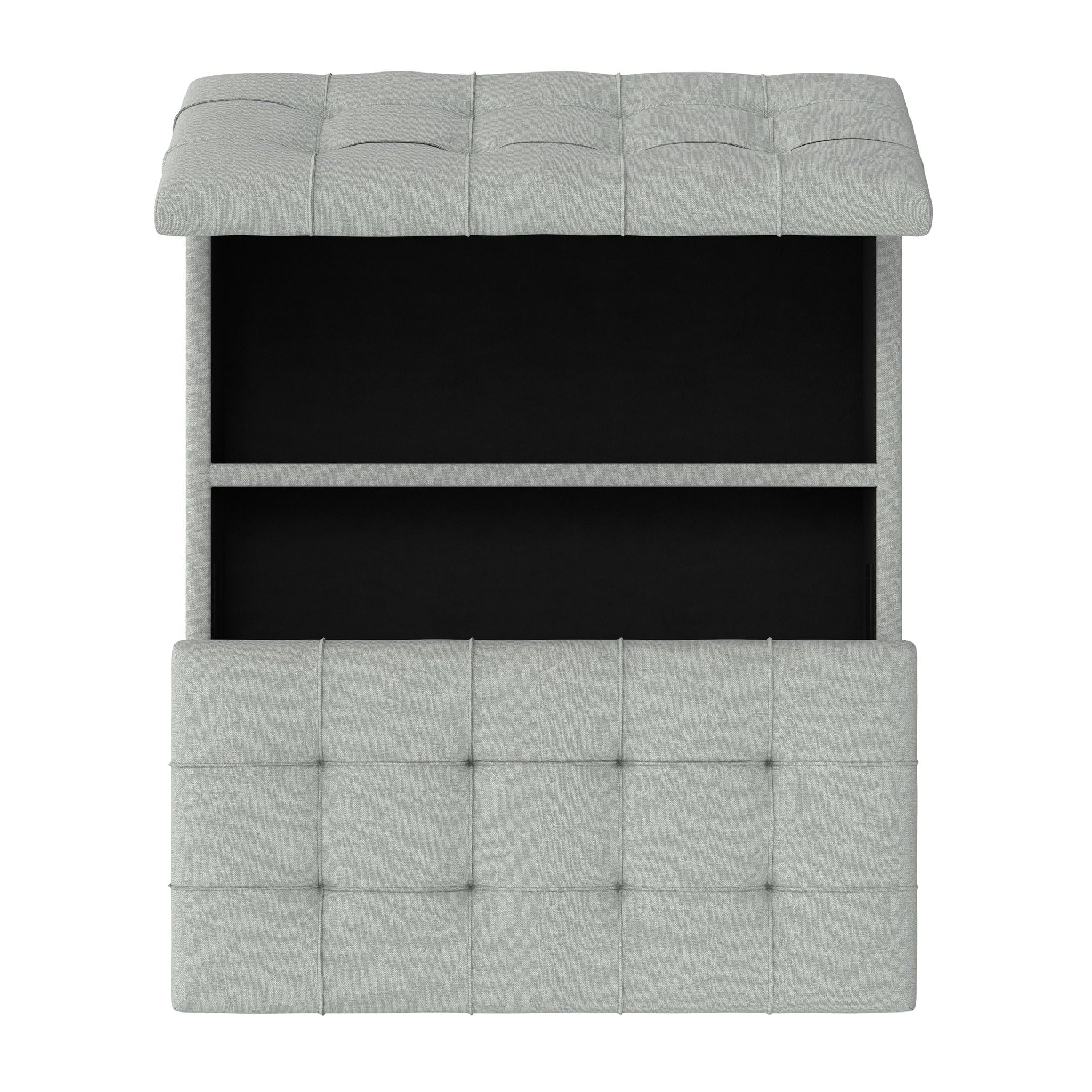 Harrison - Coffee Table Storage Ottoman Lift Top - Stone Gray