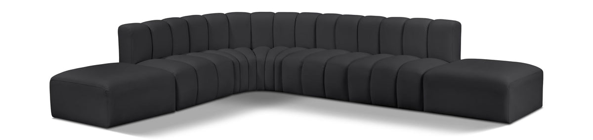 Arc - Faux Leather 7 Piece Corner Modular Sofa