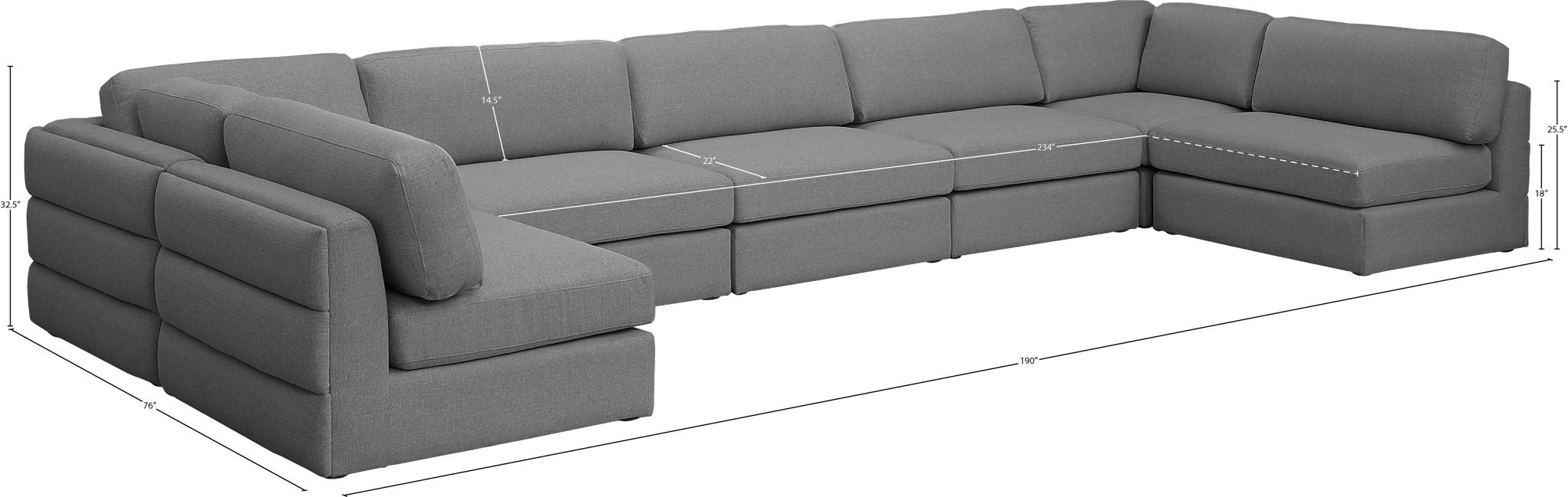 Beckham - 7 Piece Modular Sectional