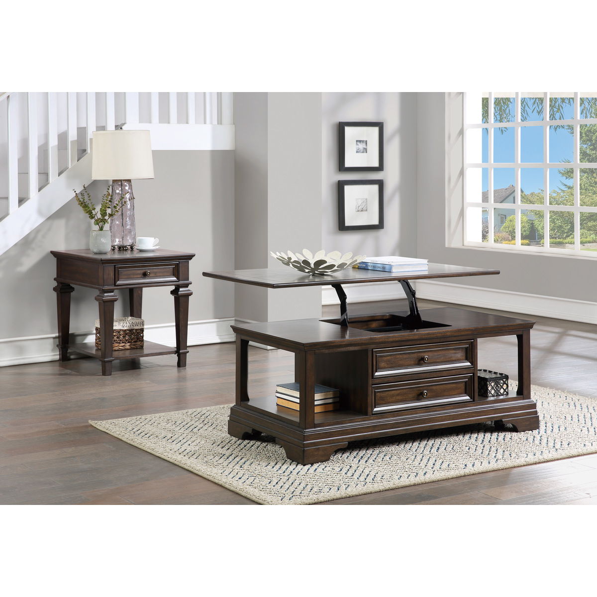 Tobias - Lift Top Cocktail Table - Espresso