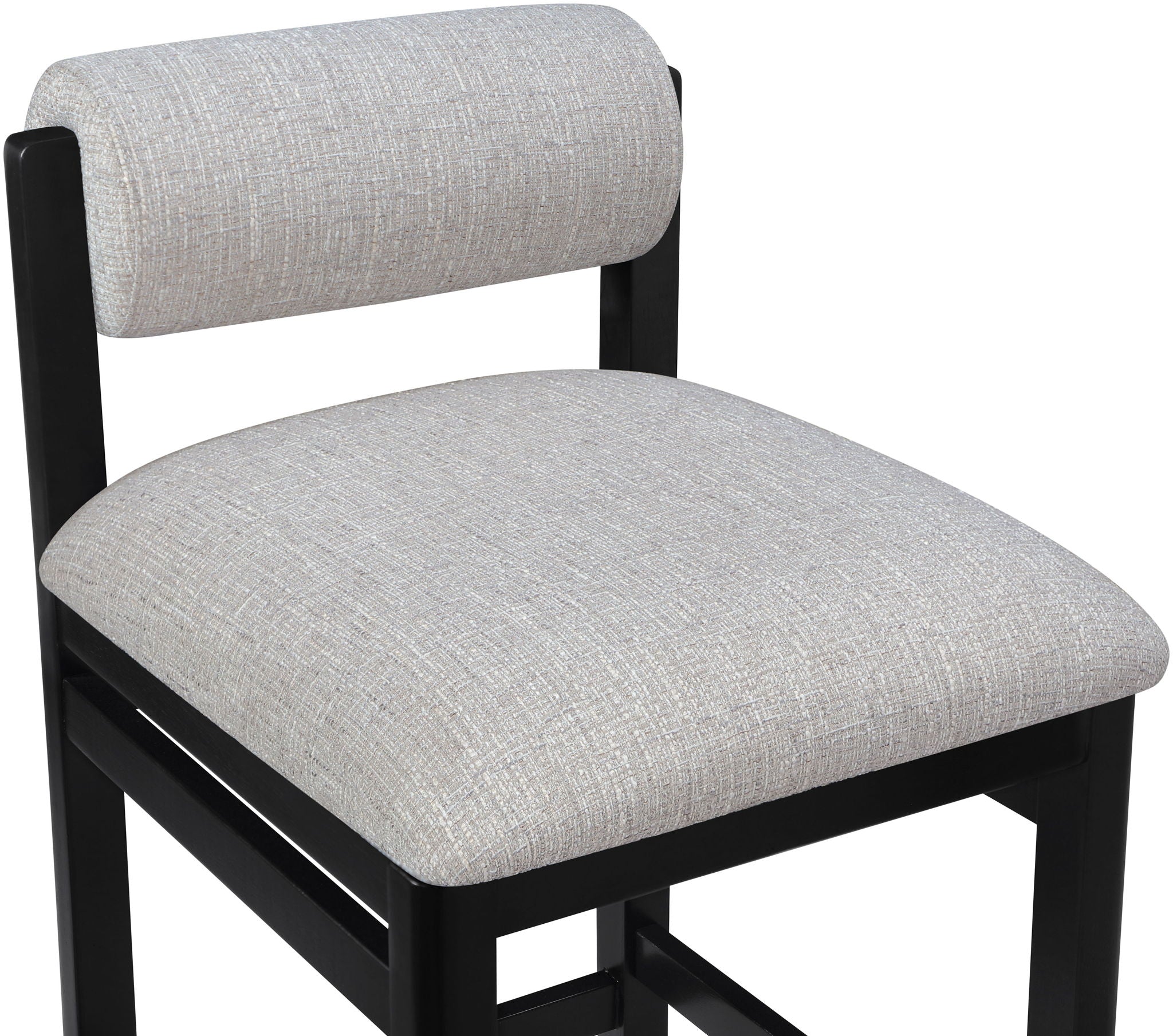 Roundhill - Fabric Counter Stool - Black Frame