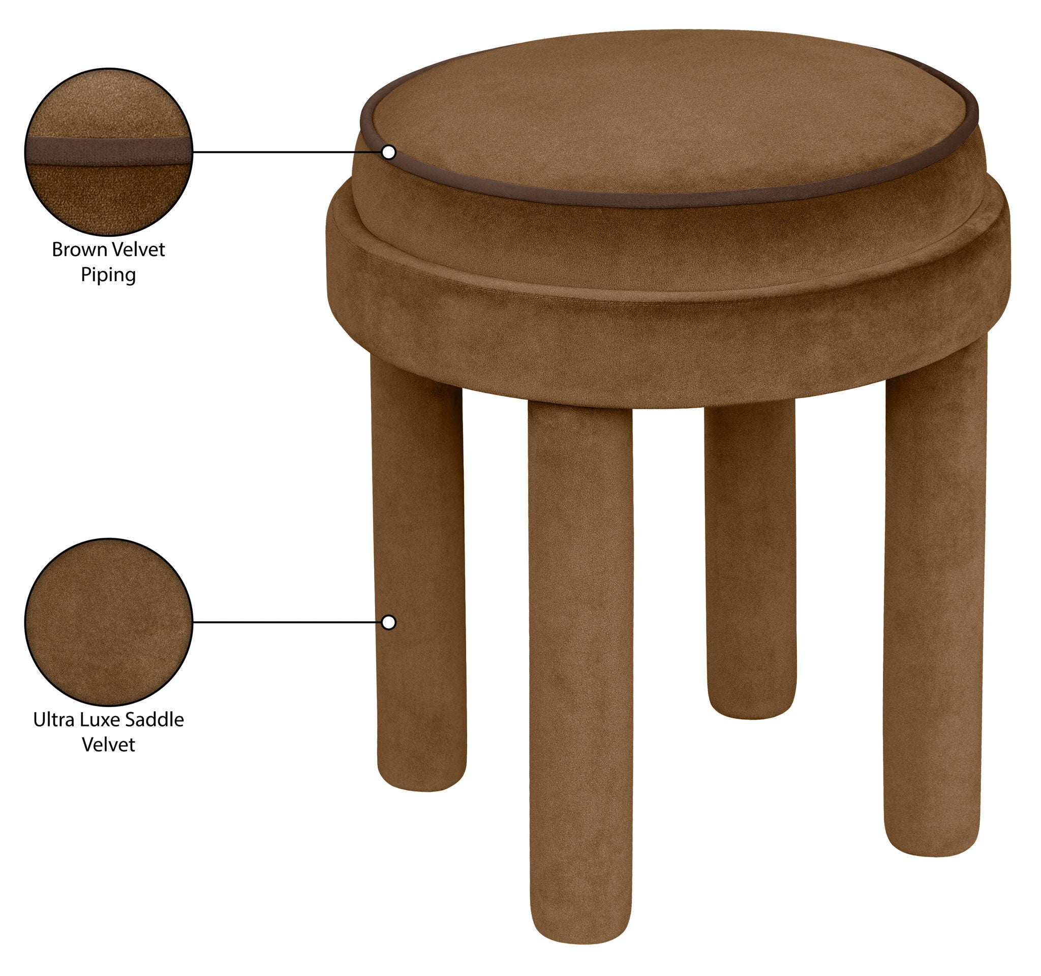 Velin - Velvet Ottoman / Stool