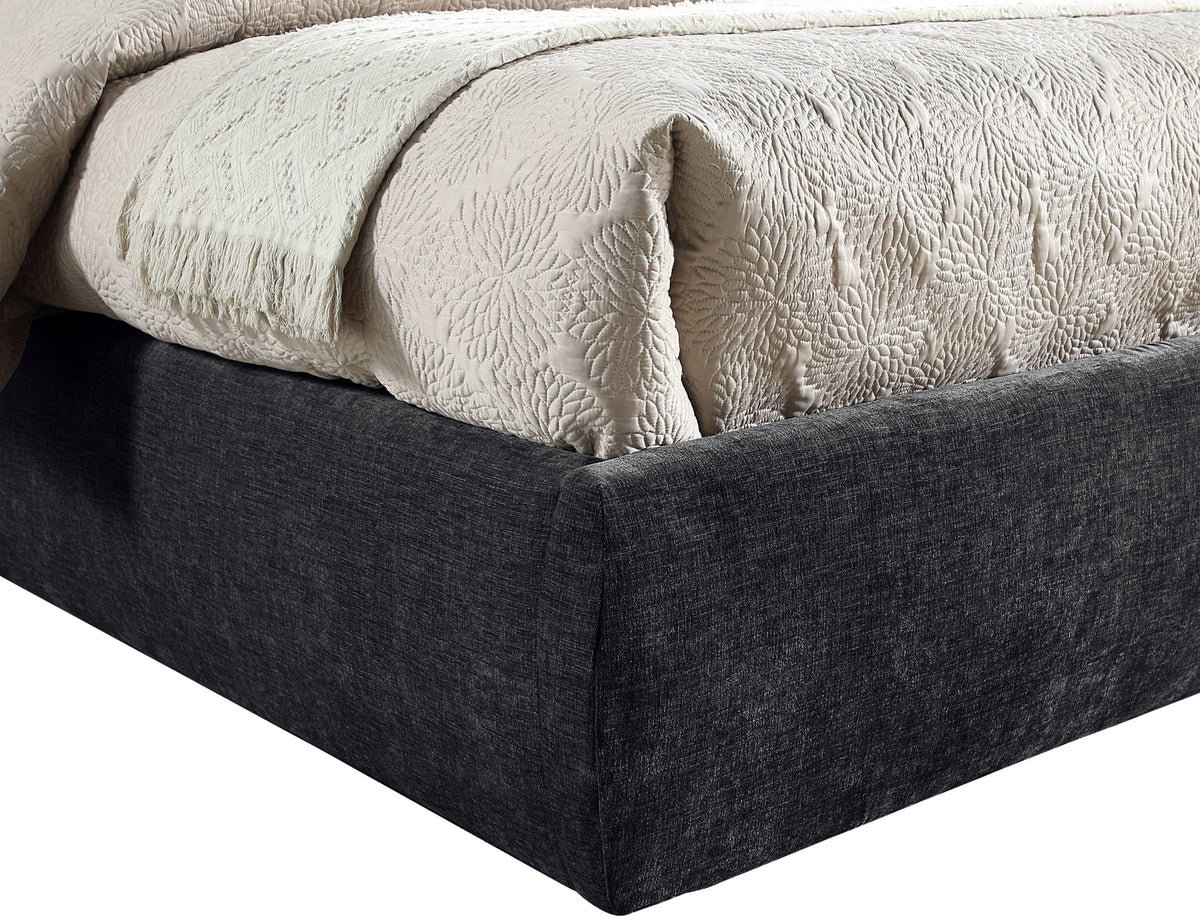 Adam - Chenille Fabric Bed With 89" Headboard